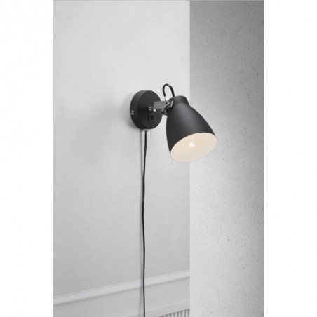 Largo black industrial wall lamp Nordlux