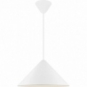 Stylowa lampa wisząca do salonu i sypialni. Lampa wisząca stożek Nono 49 biała DFTP