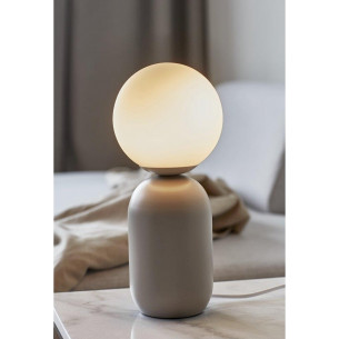 Notti grey glass table lamp Nordlux