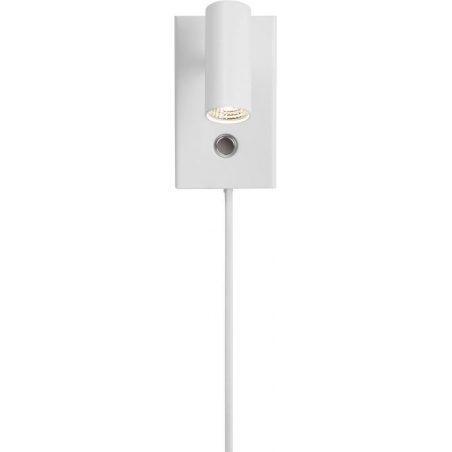 Omari LED white minimalistic wall lamp with switch Nordlux