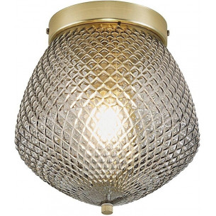 Orbiform 23 smoke glass&amp;brass glass ceiling lamp Nordlux