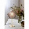 Lampa na komodę. Stylowa Lampa stołowa szklana Orbiform szkło dymione/mosiądz Nordlux do salonu
