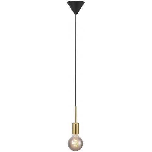 Stylowa lampa wisząca do salonu i sypialni. Lampa wisząca żarówka na kablu Paco mosiężna Nordlux