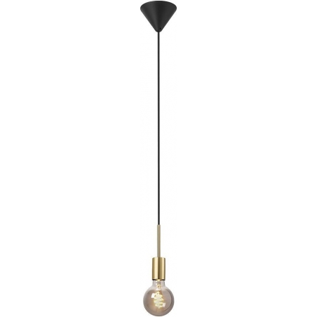 Stylowa lampa wisząca do salonu i sypialni. Lampa wisząca żarówka na kablu Paco mosiężna Nordlux