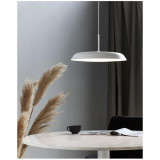 Stylowa lampa wisząca do salonu i sypialni. Lampa wisząca okrągła Piso LED 36 biała Nordlux