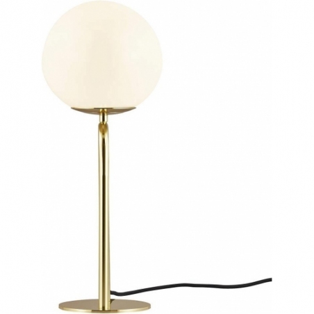 Lampa na komodę. Stylowa Lampa stołowa szklana glamour Shapes mosiężny/opal DFTP do salonu