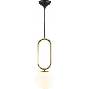 Shapes 27 brass&amp;opal glamour glass pendant lamp DFTP