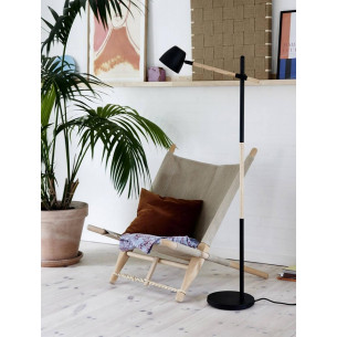 Theo black scandinavian floor lamp Nordlux