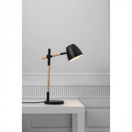 Lampa na biurko. Lampa biurkowa skandynawska Theo czarna Nordlux do gabinetu i biura