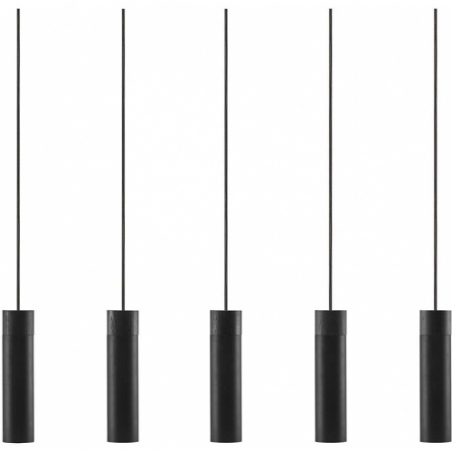 Tilo V black tubes pendant lamp Nordlux