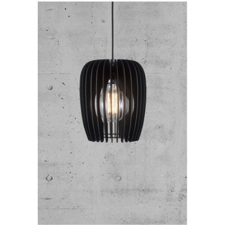 Tribeca 24 black wooden pendant lamp Nordlux