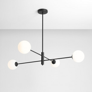 Homme Black IV whitw&black glass balls ceiling lamp Aldex