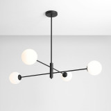 Stylowa Lampa sufitowa szklane kule Homme Black IV biało-czarna Aldex do sypialni i kuchni