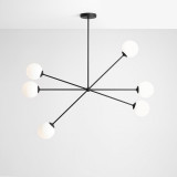 Stylowa Lampa sufitowa szklane kule Ohio VI biało-czarna Aldex do sypialni i kuchni