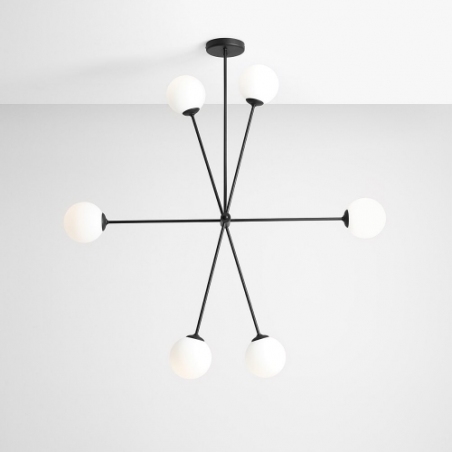 Ohio VI white&amp;black glass balls semi flush ceiling light Aldex