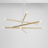 Tubo Brass X 100 brass glamour tubes pendant lamp Aldex