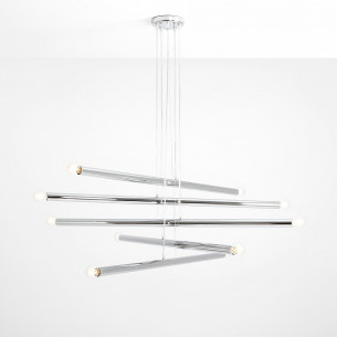 Tubo X 100 chrome glamour tubes pendant lamp Aldex