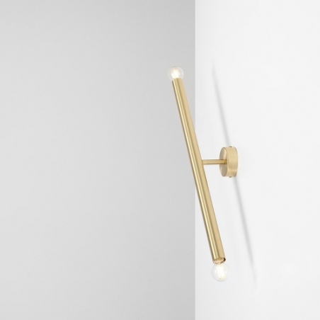 Brass S brass tube glamour wall lamp Aldex