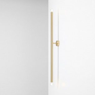 Brass L brass tube glamour wall lamp Aldex