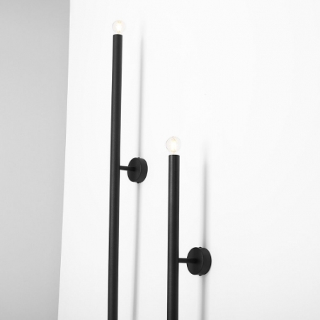 Tubo L black designer tube wall lamp Aldex