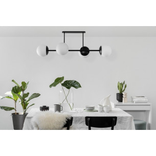 Kop 120 white&amp;black glass balls semi flush ceiling light Ummo