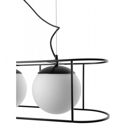 Kuglo 91 white&amp;black loft glass balls pendant lamp Ummo