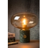 Charlize amber&amp;green glass table lamp Lucide