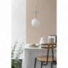 Plaat 20 white&amp;brass glass ball pendant lamp Ummo