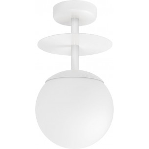 Plaat B white glass ball semi flush ceiling light Ummo