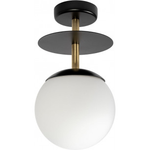 Plaat B white&amp;black glass ball semi flush ceiling light Ummo