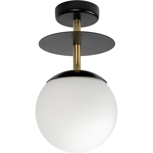 Plaat B white&amp;black glass ball semi flush ceiling light Ummo