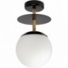 Stylowa Lampa sufitowa szklana kula Plaat B biało-czarny Ummo do sypialni i kuchni