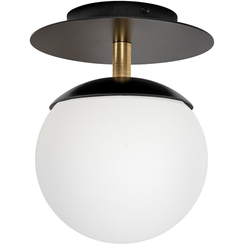 Plaat C white&amp;black glass ball ceiling lamp Ummo