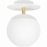 Plaat C white&amp;brass glass ball ceiling lamp Ummo