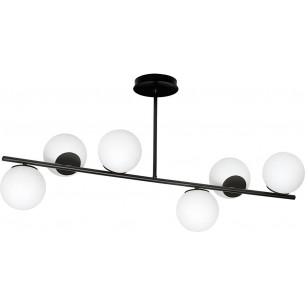 Bior VI white&amp;black glass balls semi flush ceiling light Emibig