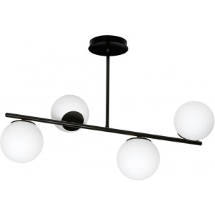 Bior IV white&amp;black glass balls semi flush ceiling light Emibig