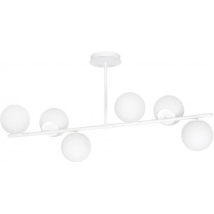 Bior VI white glass balls semi flush ceiling light Emibig