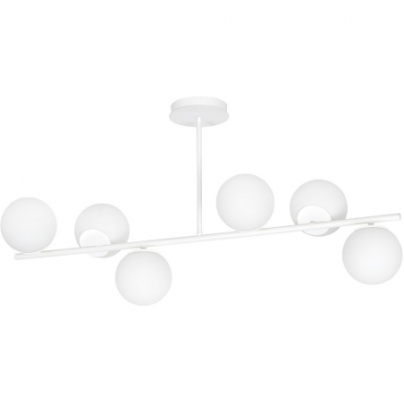 Bior VI white glass balls semi flush ceiling light Emibig
