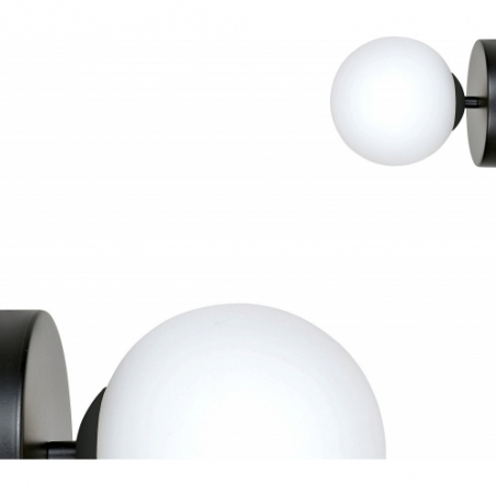 Bior white&amp;black glass ball wall lamp Emibig