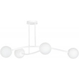 Halldor IV white glass balls semi flush ceiling light Emibig