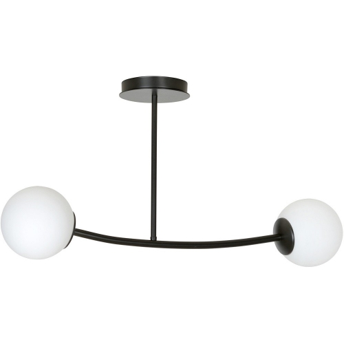 Halldor II white&amp;black glass balls semi flush ceiling light Emibig