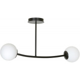 Halldor II white&amp;black glass balls semi flush ceiling light Emibig