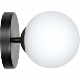 Halldor white&amp;black glass ball wall lamp Emibig
