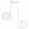 Kalf II white glass balls semi flush ceiling light Emibig