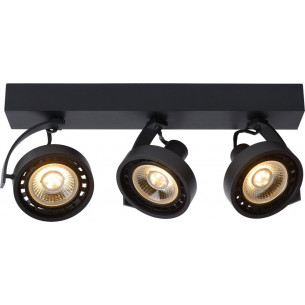 Dorian III Led black ceiling spotlight with 3 lights Lucide