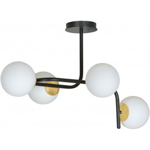 Ragnar 72 white&amp;black glass balls semi flush ceiling light Emibig