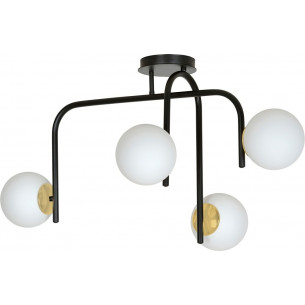 Ragnar 91 white&amp;black glass balls semi flush ceiling light Emibig