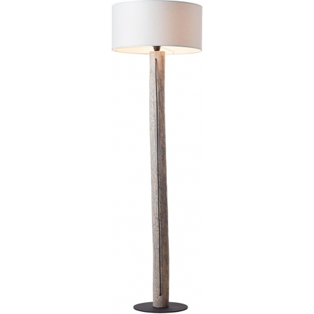 Jimena grey pine &amp; white wooden floor lamp Brilliant