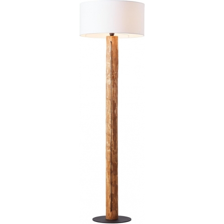 Jimena pine &amp; white wooden floor lamp Brilliant