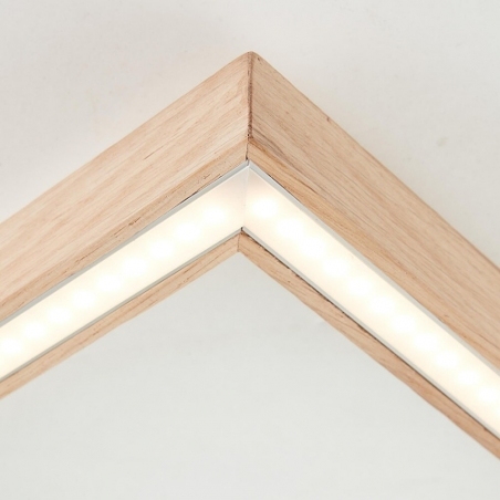 Delgrosso LED oak wooden ceiling lamp Brilliant